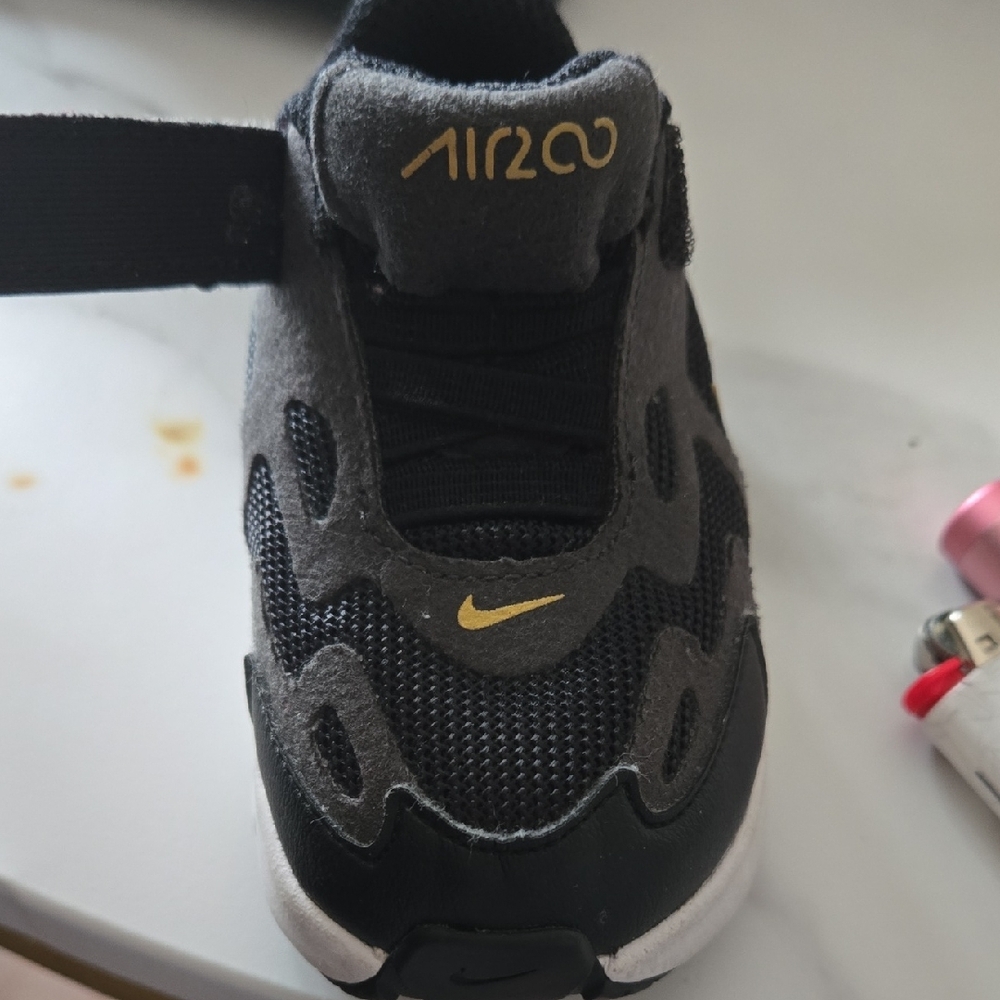 Kids Black and Gold Sneakers